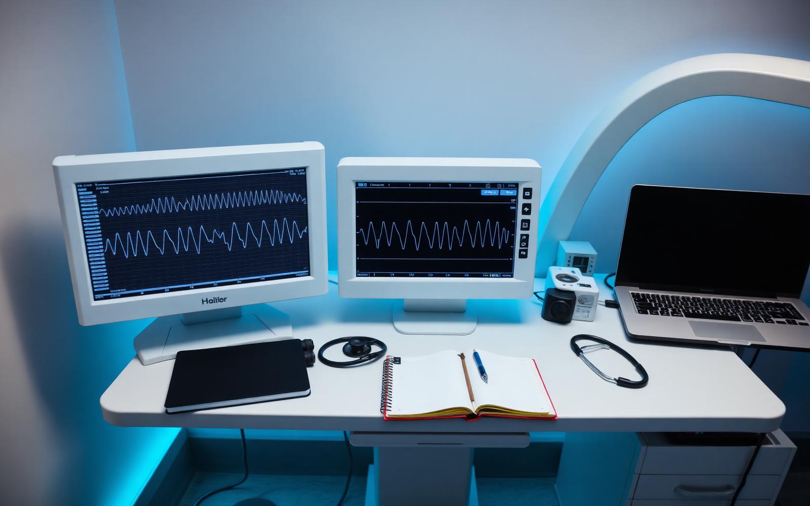 Sleep laboratory workstation with polysomnography monitors