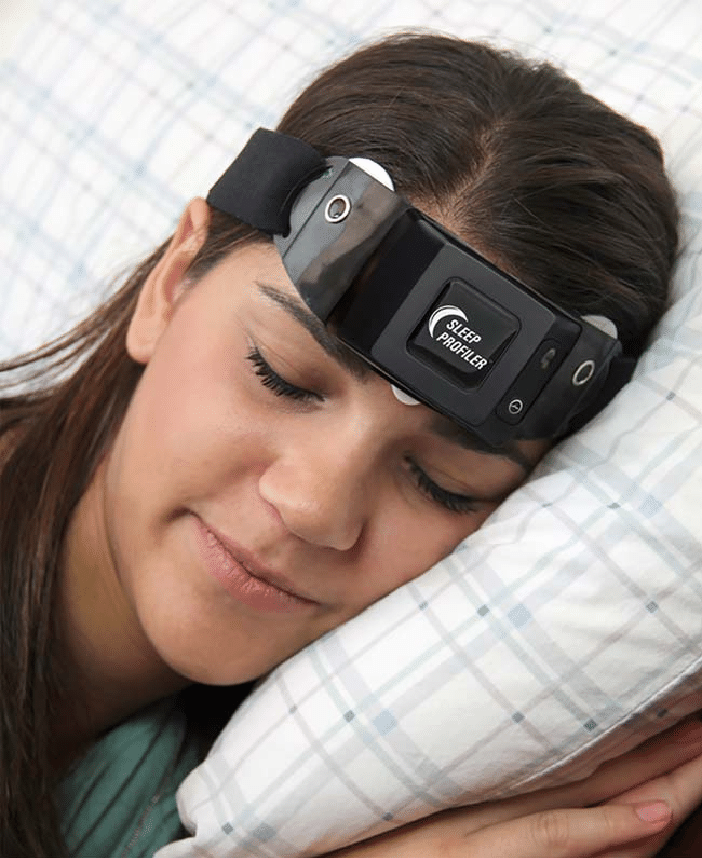 Sleep Profiler EEG device used to assess sleep architecture and continuity